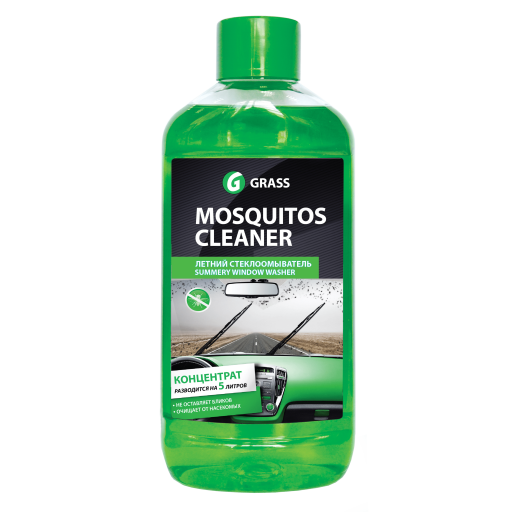 Stiklu mazgāšanas koncentrāts vasarai kukaiņu pēdu noņemšanai "Mosquitos Cleaner" 1L