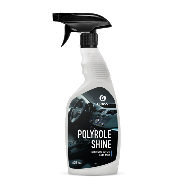 Automobilio prietaisų skydelio, plastikinių, odos ir gumos dalių priežiūrai Polyrole Shine 600 ml GRASS
