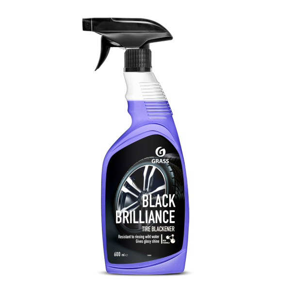 Līdzeklis riepām un citām automašīnas gumijas detaļām tīrīšanai un pulēšanai Black Brilliance 600 ml GRASS