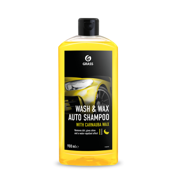 Automobilių šampūnas su karnaubo vašku Wash & Wax 900 ml GRASS