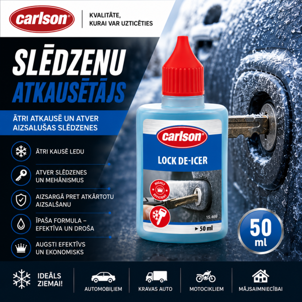 Ledus atkausētājs un smērviela slēdzenēm LOCK DE-ICER 50 ml CARLSON