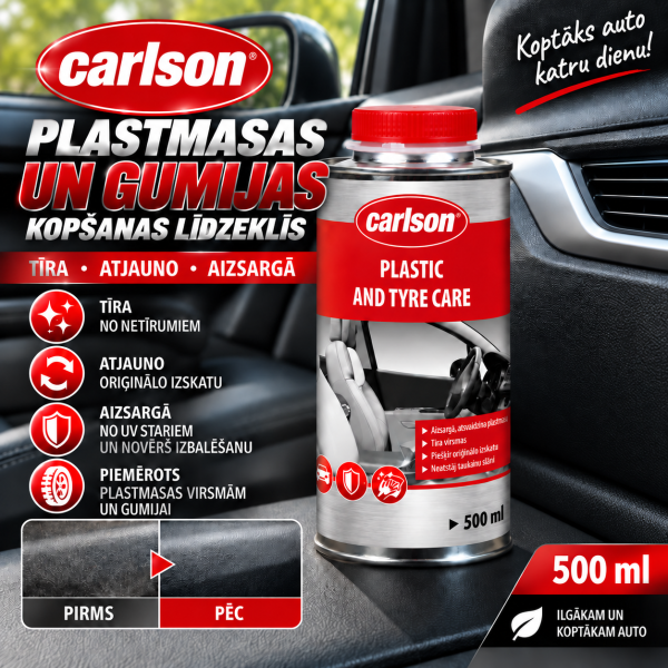 Plastmasas un gumijas kopšanas līdzeklis Plastic and Tyre Care 500 ml Carlson