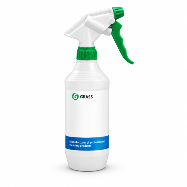 Smidzinātājs ar 500 ml plastmasas pudeli ķīmiskiem šķidrumiem (melīna)