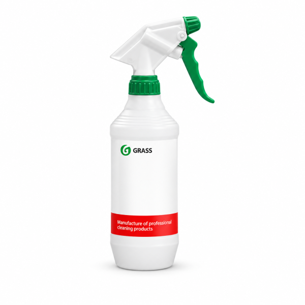 Smidzinātājs ar 500 ml plastmasas pudeli ķīmiskiem šķidrumiem (sarkans)