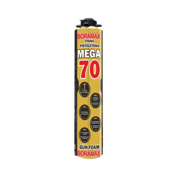 Montāžas pistoles putas 70 GUN FOAM 870 ml BORAMAX