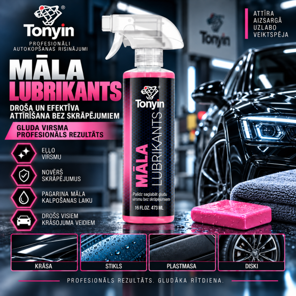 Lubrikants automašīnas virsmas tīrīšanai Clay Bar Lubricant 473 ml TONYIN