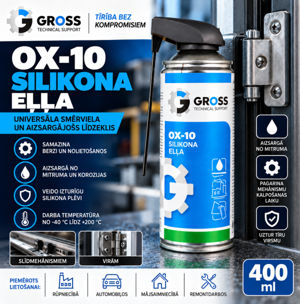 Silikona aerosols OX-10 400 ml GROSS