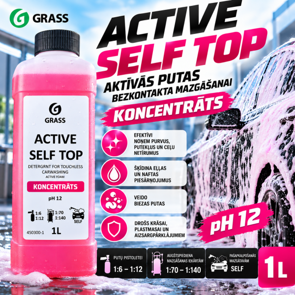 Aktīvās putas automašīnu mazgāšanai Active Self Top 1L GRASS